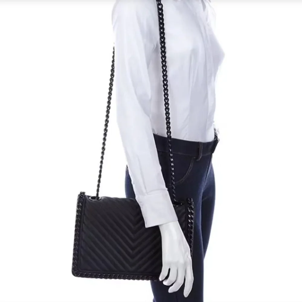 ALDO Greenwald Chain Border Quilted Cross Boody Bag in Black Colour - Picture 2 of 11